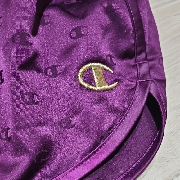 Champion Women's Satin Purple Shorts - Picture 3 of 5